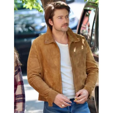 Atlas Corrigan It Ends with Us Suede Leather Jacket